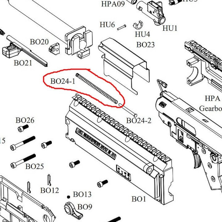 Spring dummy Bolt Scorpion EVO - PART 17775 ASG