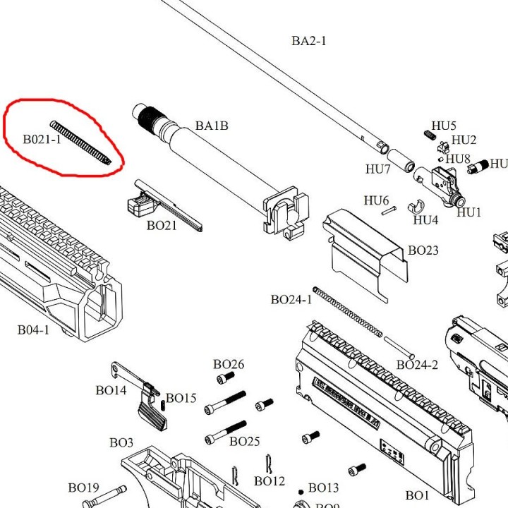 ASG 17831 Scorpion EVO - PART 17772 Charging Handle Spring
