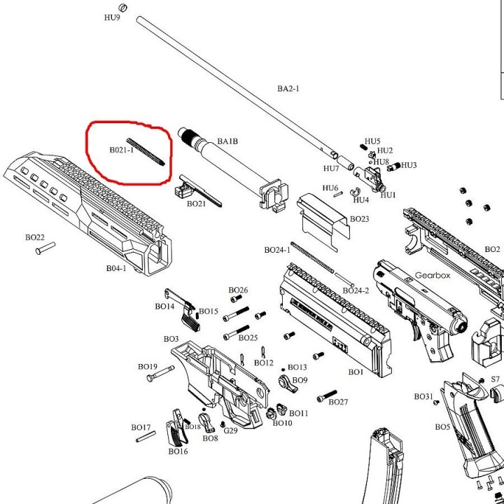 ASG 17831 Scorpion EVO - PART 17772 Charging Handle Spring