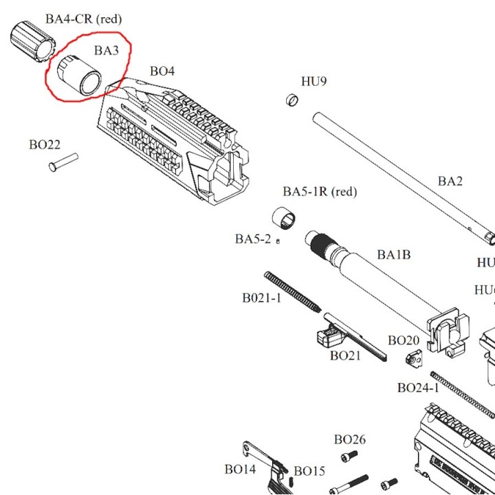 Pièce détachée ASG 17741 Barrel Nut pour airsoft