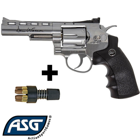 Réplique airsoft Dan Wesson 4" Silver CO2 ASG-16181