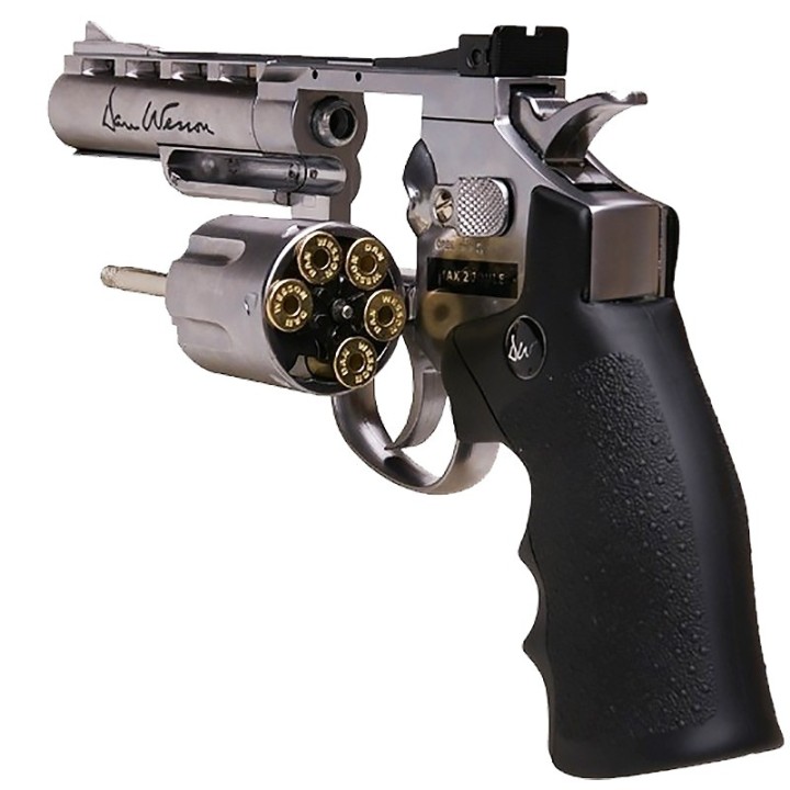 Dan Wesson 4" Silver CO2 Airsoft Replica - 6-Shot Metal Revolver