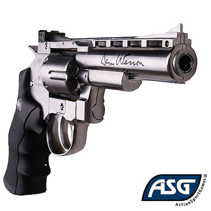 Dan Wesson 4" Silver CO2 Airsoft Replica - 6-Shot Metal Revolver