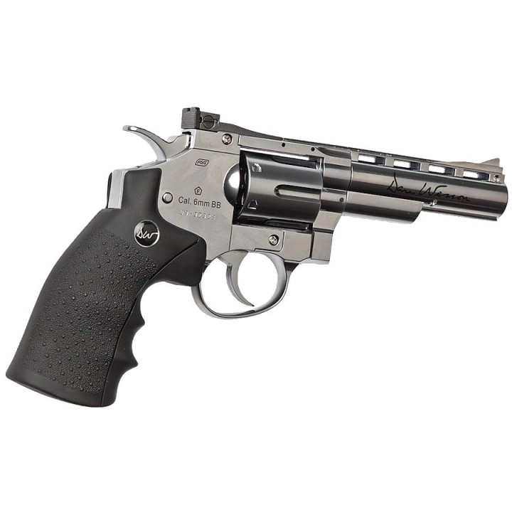 Dan Wesson 4" Silver CO2 Airsoft Replica - 6-Shot Metal Revolver