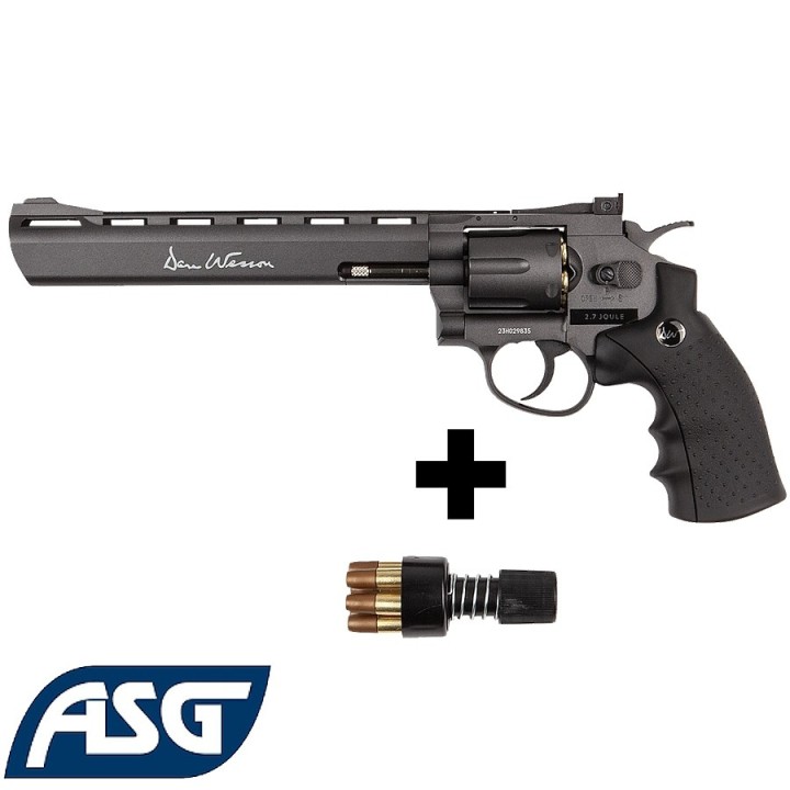 Dan Wesson 8" Gray CO2 Airsoft Revolver – Powerful and Realistic for Precision Shooting