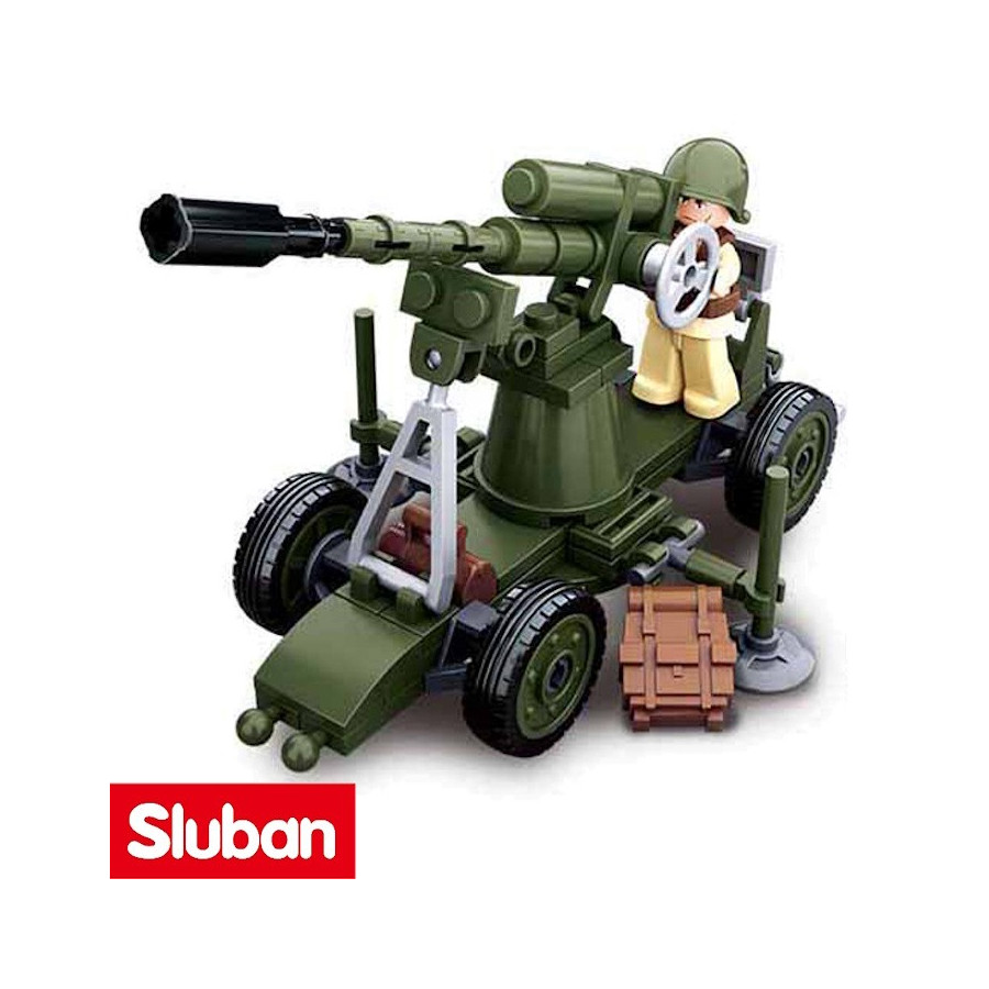 jeu de construction canon anti-aérien WWII Sluban