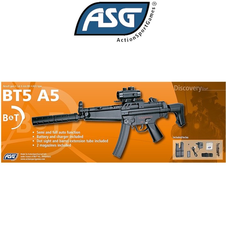 Replica MP5 airsoft BT5 A5 - Complete beginner pack | AEG B&amp;T