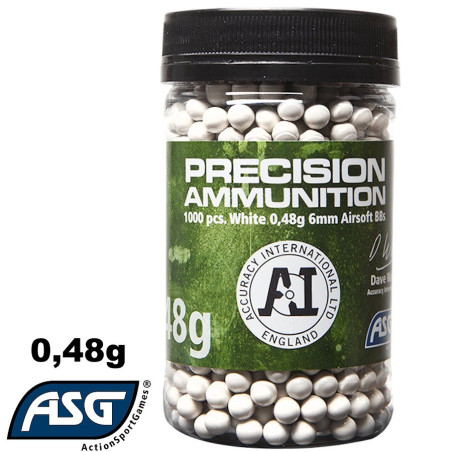 billes airsoft 0.48g asg pour sniper haute précision