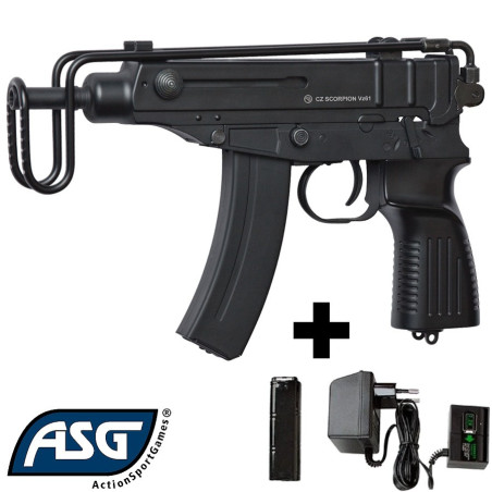 réplique pistolet mitrailleur airsoft vz61 compacte électrique