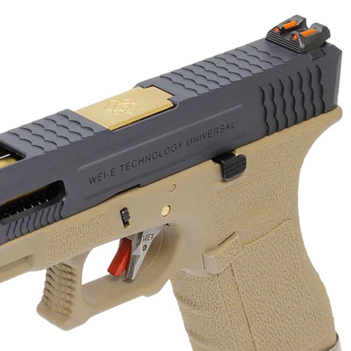 réplique gbb airsoft we slide noir canon doré