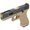 R17 (G001WET-8) Gen4 T8, Black slide, Gold barrel, GBB, TAN