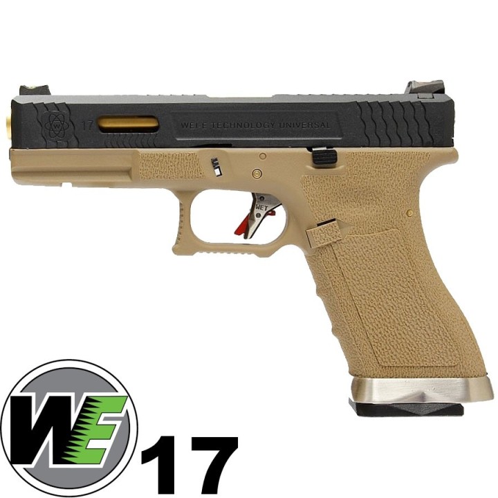 we r17 t6 airsoft gaz custom canon doré