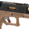 R17 (G001WET-8) Gen4 T8, Black slide, Gold barrel, GBB, TAN
