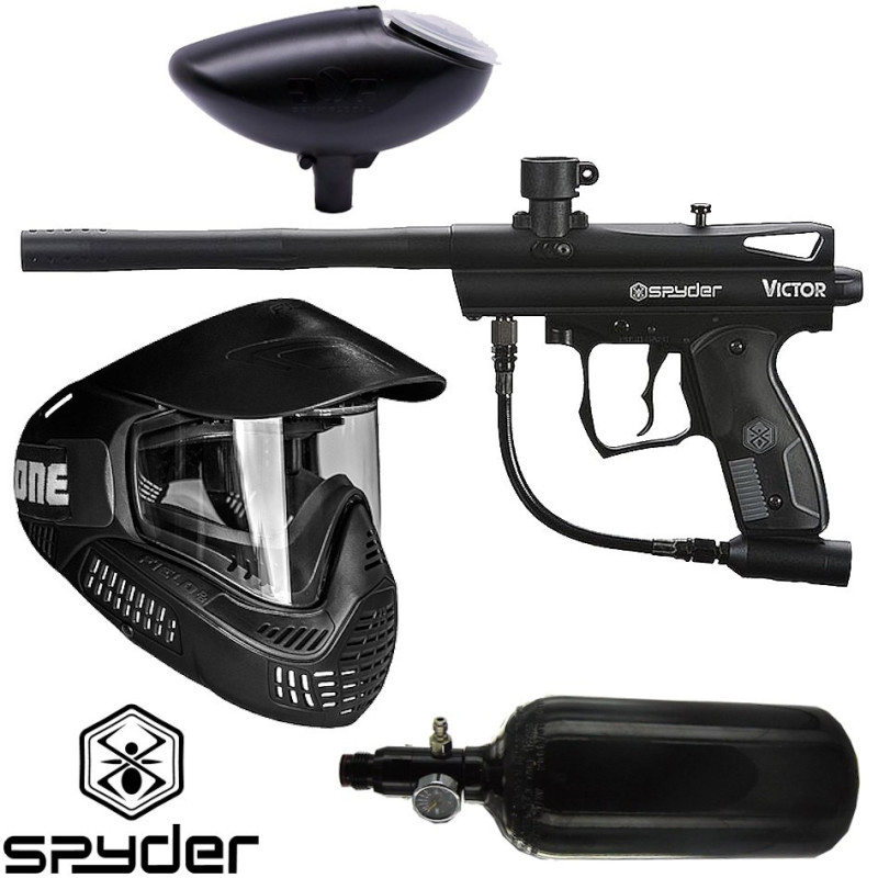 Spyder Victor II compressed air paintball marker kit