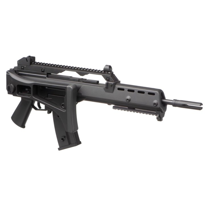 détail réplique airsoft g36 jg avec crosse repliée