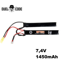 BATTERIE LIPO 7.4V 1450 MAH 25C DUEL CODE