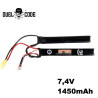 batterie lipo 7.4v 1450mah duel code airsoft