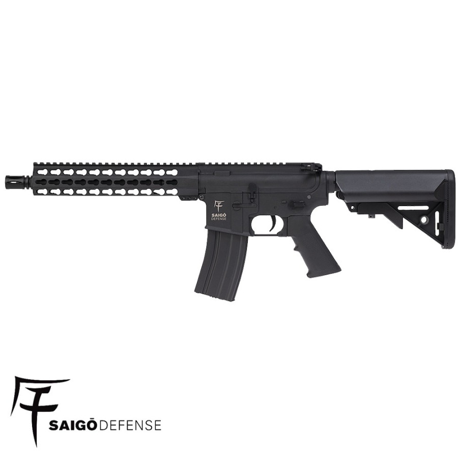 Réplique airsoft AEG M4 Kenji Longue Saigo Defense noir