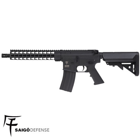 Réplique airsoft AEG M4 Kenji Longue Saigo Defense noir