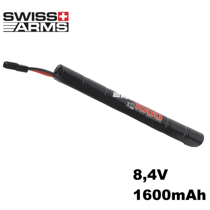 NiMH 8.4V 1600mAh Swiss Arms airsoft battery - AEG Mini Tamiya