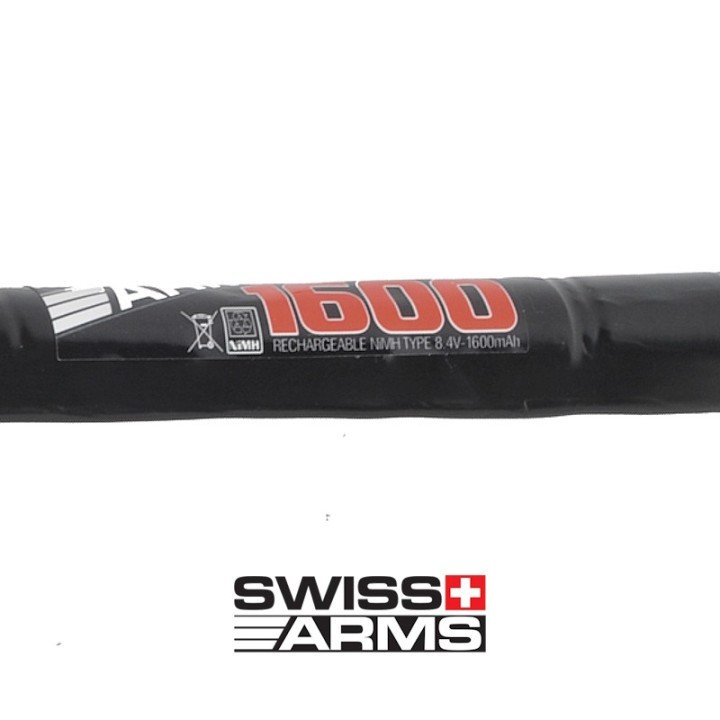 NiMH 8.4V 1600mAh Swiss Arms airsoft battery - AEG Mini Tamiya