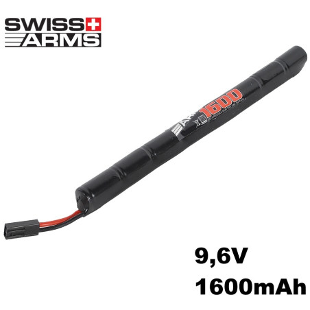batterie airsoft 9.6v 1600mah swiss arms