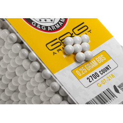 Bouteille de billes Perfect 0,25g - 2700 BBs / Blanc - G&G