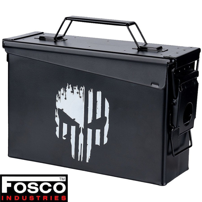 boîte munitions punisher skull fosco industries en acier