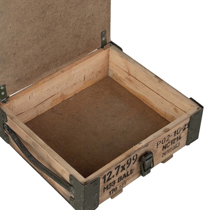 Caisse Militaire Bois 40x36x15cm | Surplus Army Storage Bushcraft