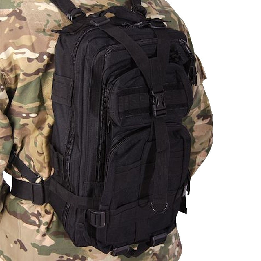 sac à dos tactique airsoft noir 25l delta tactics