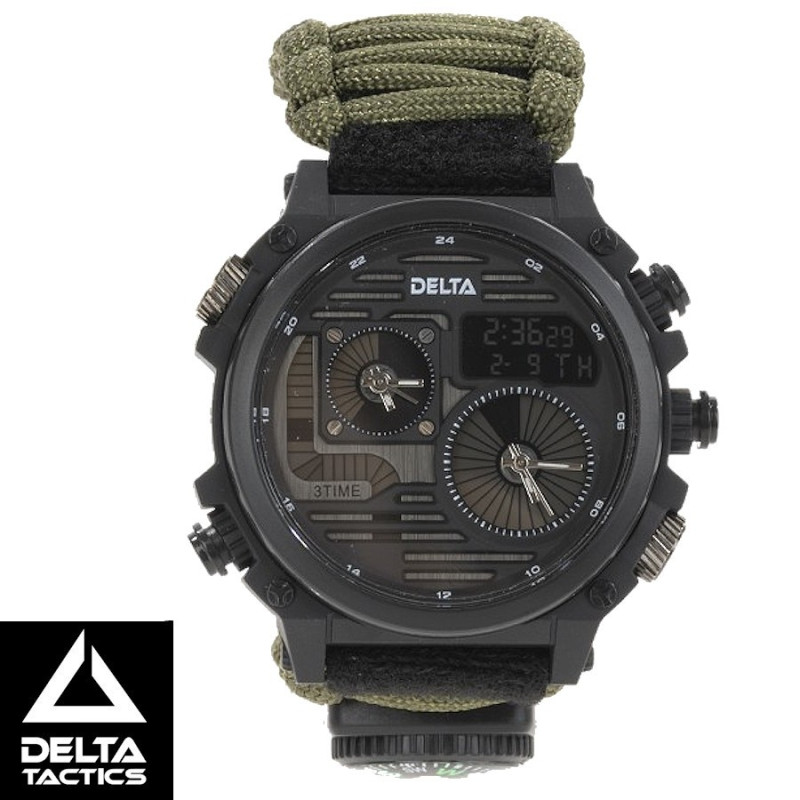 montre tactique delta tactics noir paracorde