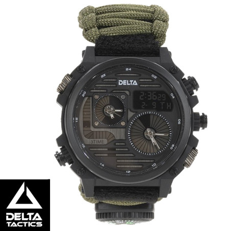 montre tactique delta tactics noir paracorde
