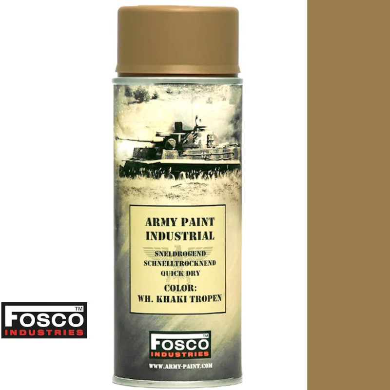 Bombe peinture militaire WK Khaki Tropen spray aérosol FOSCO