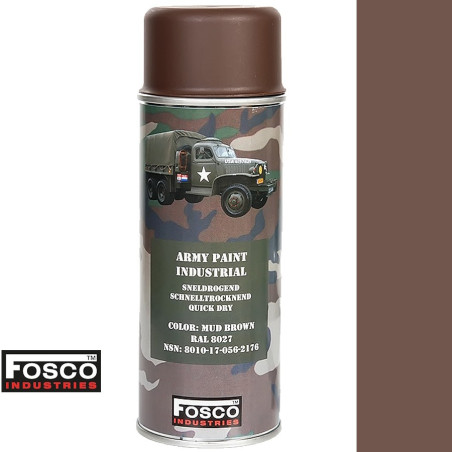 peinture camouflage aérosol mate marron MUD BROWN