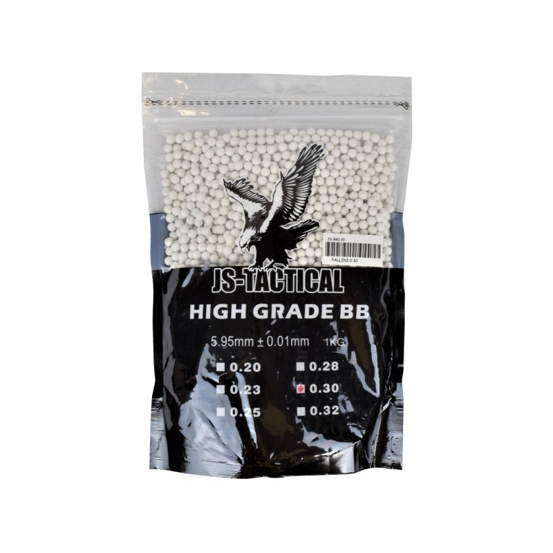 AIRSOFT 6mm BB PELLETS WHITE 0.30g - 1Kg B