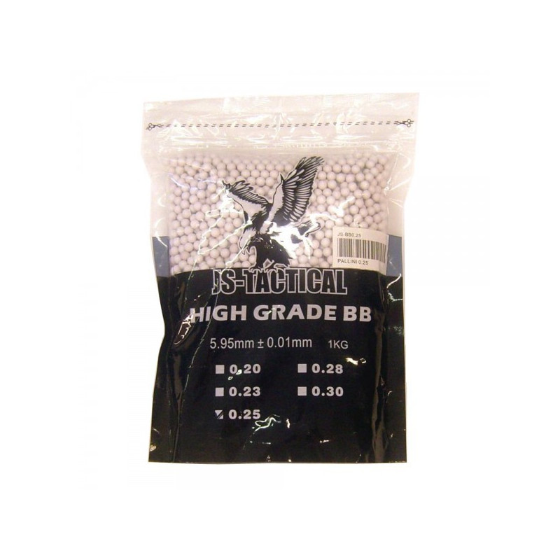 AIRSOFT 6mm BB PELLETS WHITE 0.25g - 1Kg B