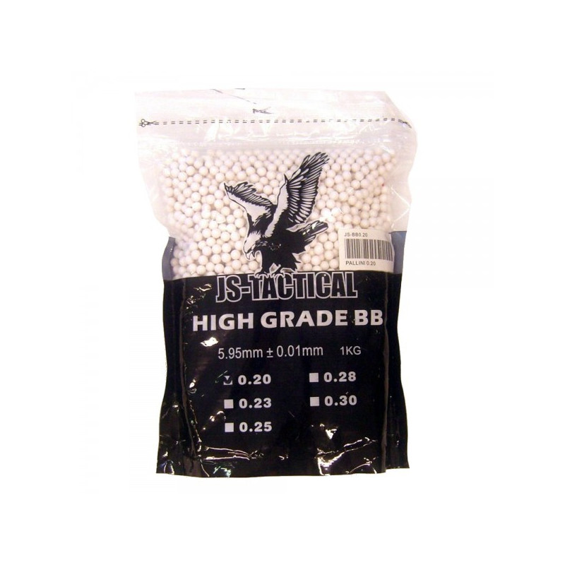 AIRSOFT 6mm BB PELLETS WHITE 0.20g - 1Kg B