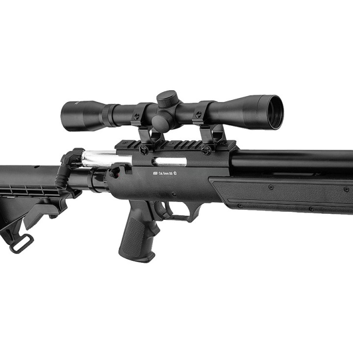 Replica airsoft sniper ASG Urban Sniper: complete pack, scope, bipod