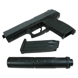 Airsoft Pistol MK23 Socom ASG - Spring powered replica with silencer