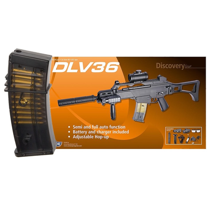 ASG DLV36 48 ball magazine - G36 Low Cap transparent magazine