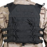 Delta Tactics V18 black airsoft tactical vest with dummy plates