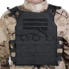 Delta Tactics V18 black airsoft tactical vest with dummy plates