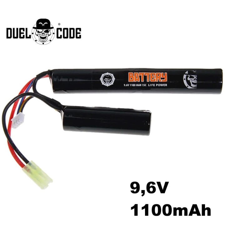 9.6V 1100 mAh LiPo battery for maximum power in your airsoft Replica