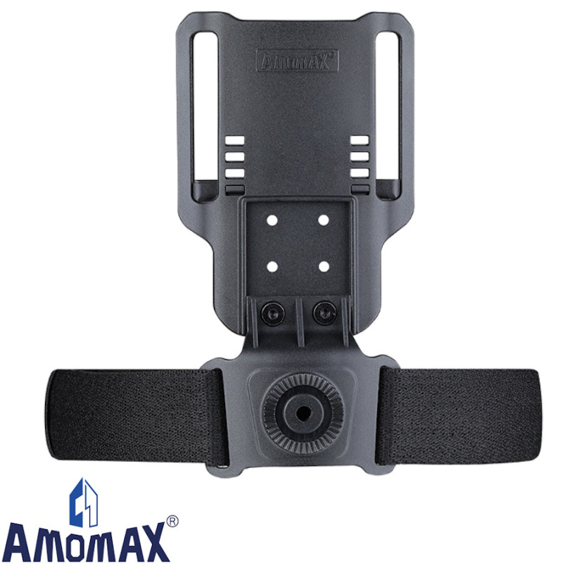 plaque de cuisse Amomax noir pour holster rigide airsoft