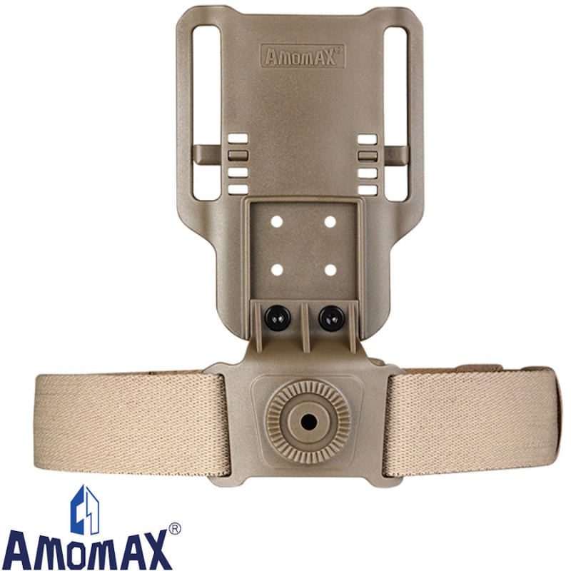 plaque de cuisse Amomax couleur Tan pour holster airsoft compatible Cytac