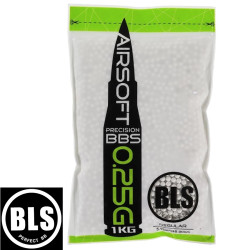 billes airsoft 0,25g BLS 6mm haute précision non biodégradables