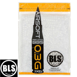 Billes airsoft BLS 6mm 0.30g blanc sachet 1kg haute précision