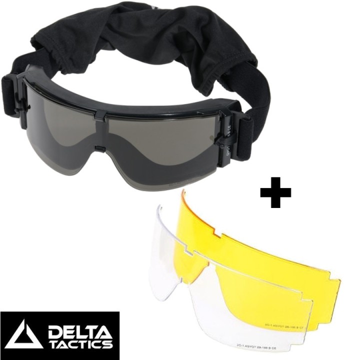 Goggles Airsoft Black Anti-fog | Delta Tactics 800