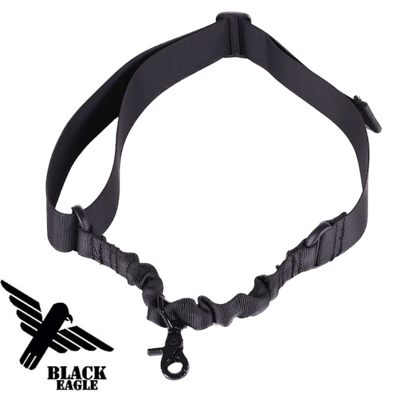 Airsoft Tactical Adjustable 1 Point Strap - Black Nylon