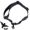 Airsoft Tactical Adjustable 1 Point Strap - Black Nylon